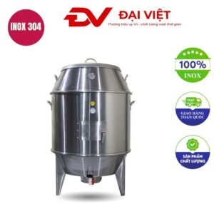 Lò quay vịt inox bằng than và gas 80
