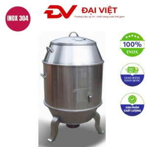 Lò quay vịt inox chân cong bằng than 90