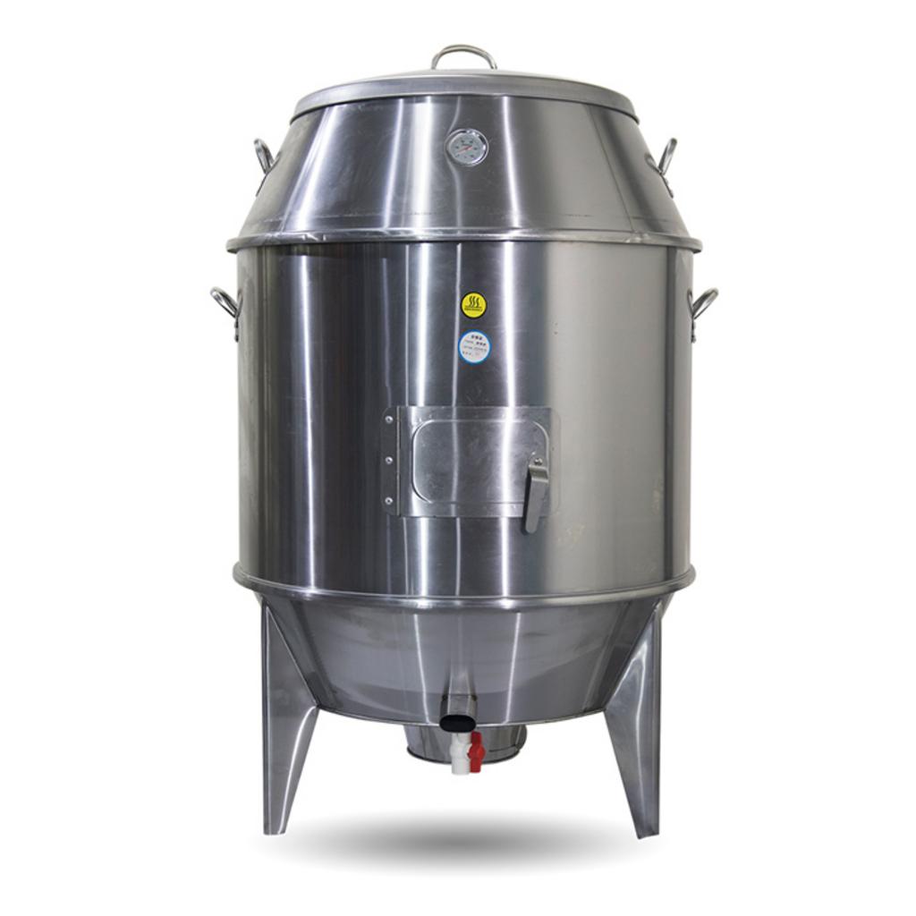 Cấu tạo lò quay vịt inox có kính bằng gas 80 giúp kiểm soát nhiệt và quan sát trực tiếp.