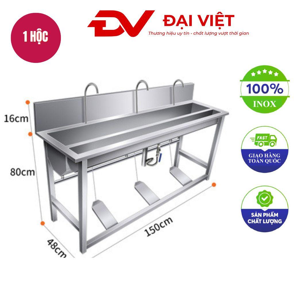 Máng rửa tay inox đạp chân 1500x480x1100mm