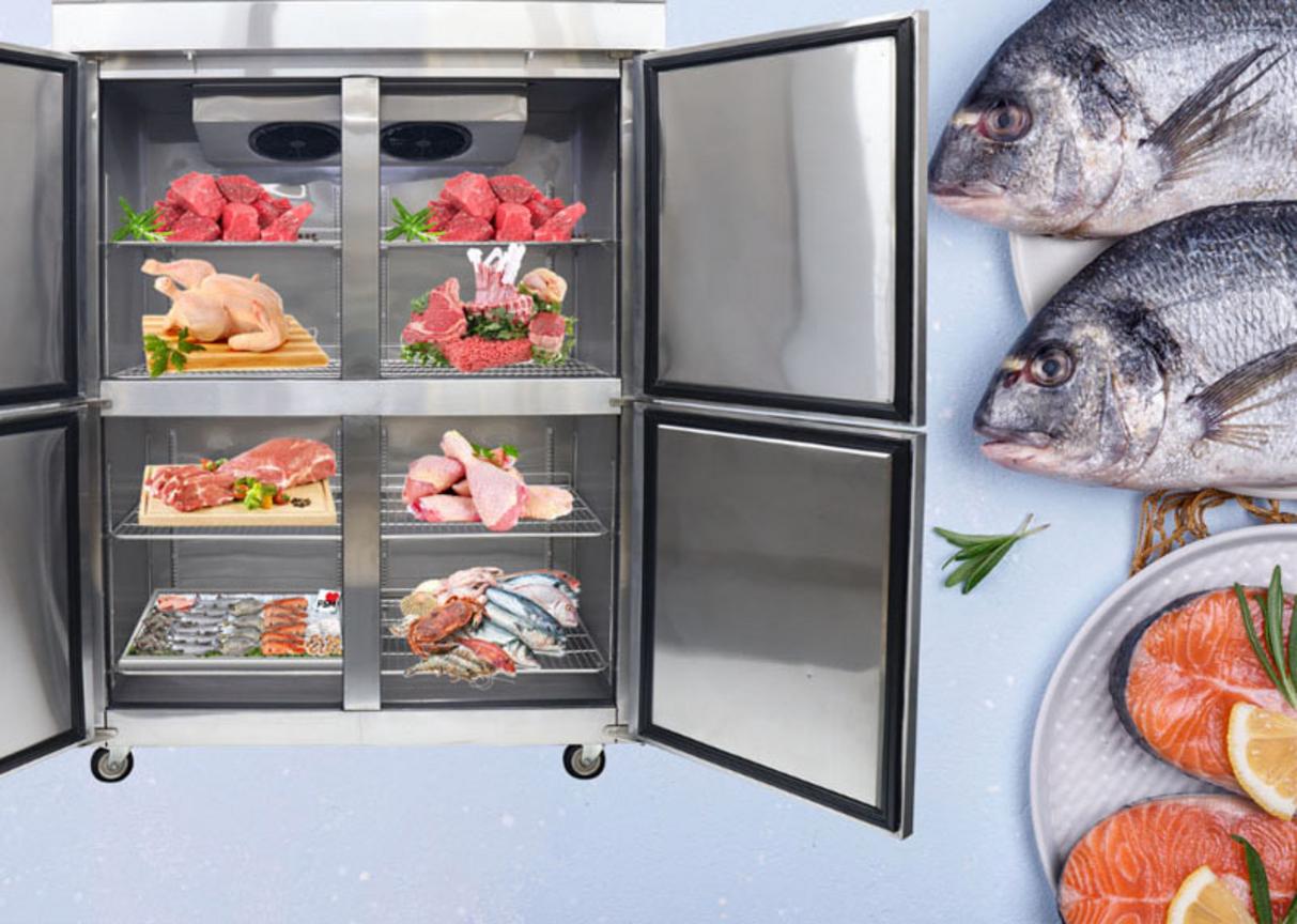 Quạt gió đối lưu giúp hơi lạnh lan đều trong tủ đông nằm 1000L.