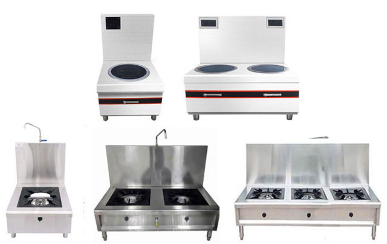 So sánh bếp hầm đơn điện từ với bếp gas và model kích thước lớn hơn.
