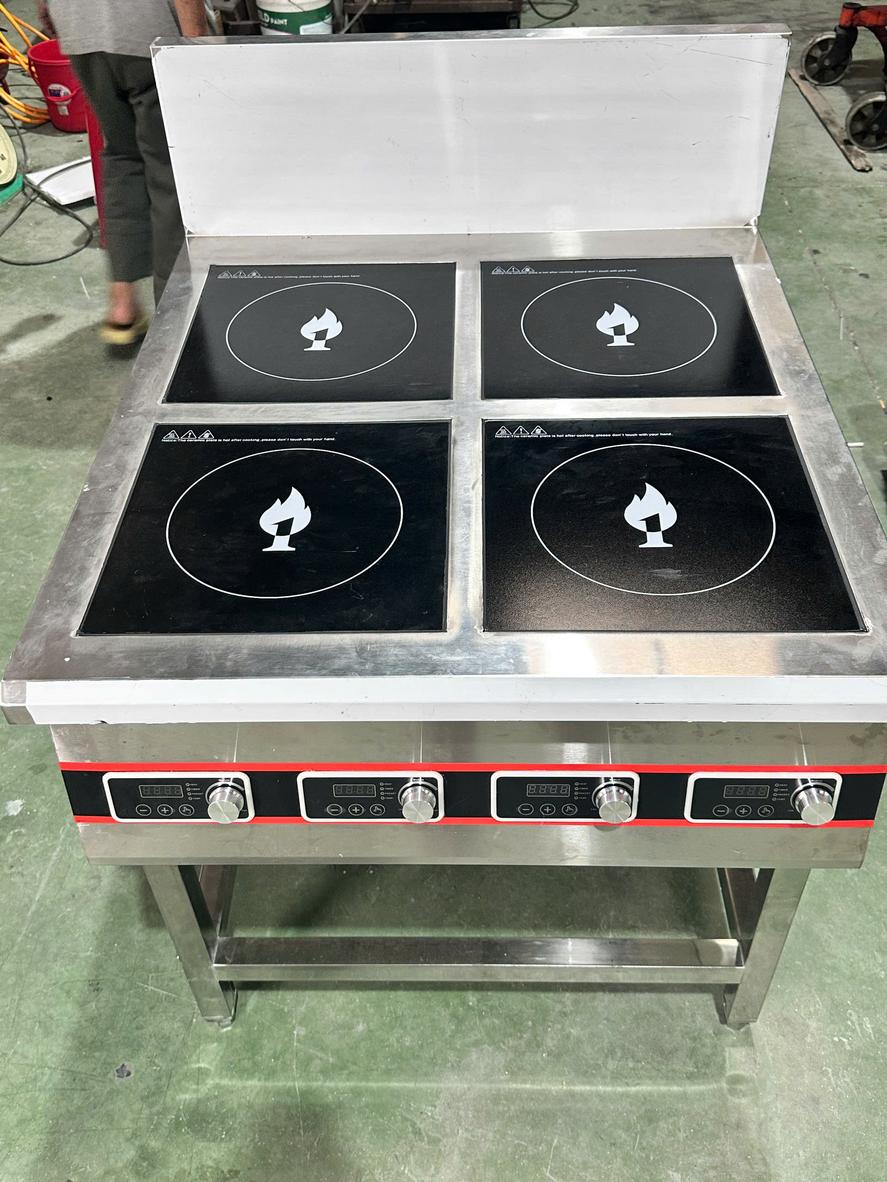 So sánh inox 430, inox 304 ghép đáy 430, gang đúc và thép tráng men cho bếp từ công nghiệp.