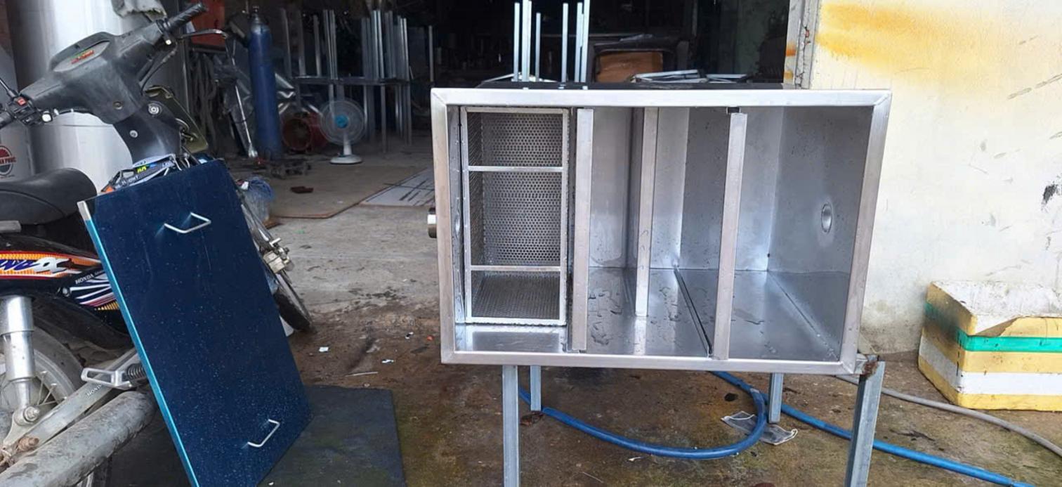 Bể tách mỡ inox 304 hoàn thiện - Dự án Công ty cổ phần xây dựng chính Nam - Cơ Khí Đại Việt