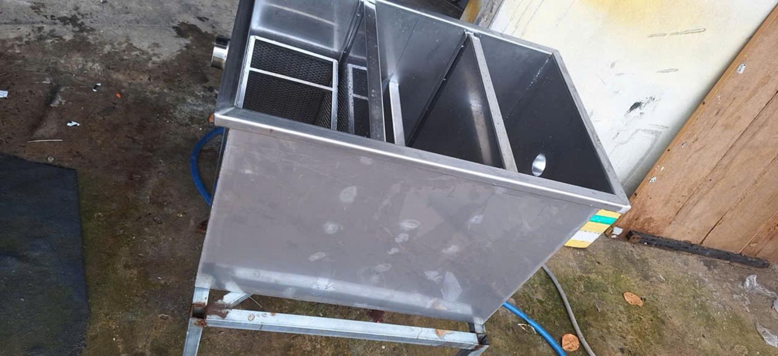 Bể tách mỡ inox 304 theo kích thước thực tế - Dự án Công ty cổ phần xây dựng chính Nam - Cơ Khí Đại Việt