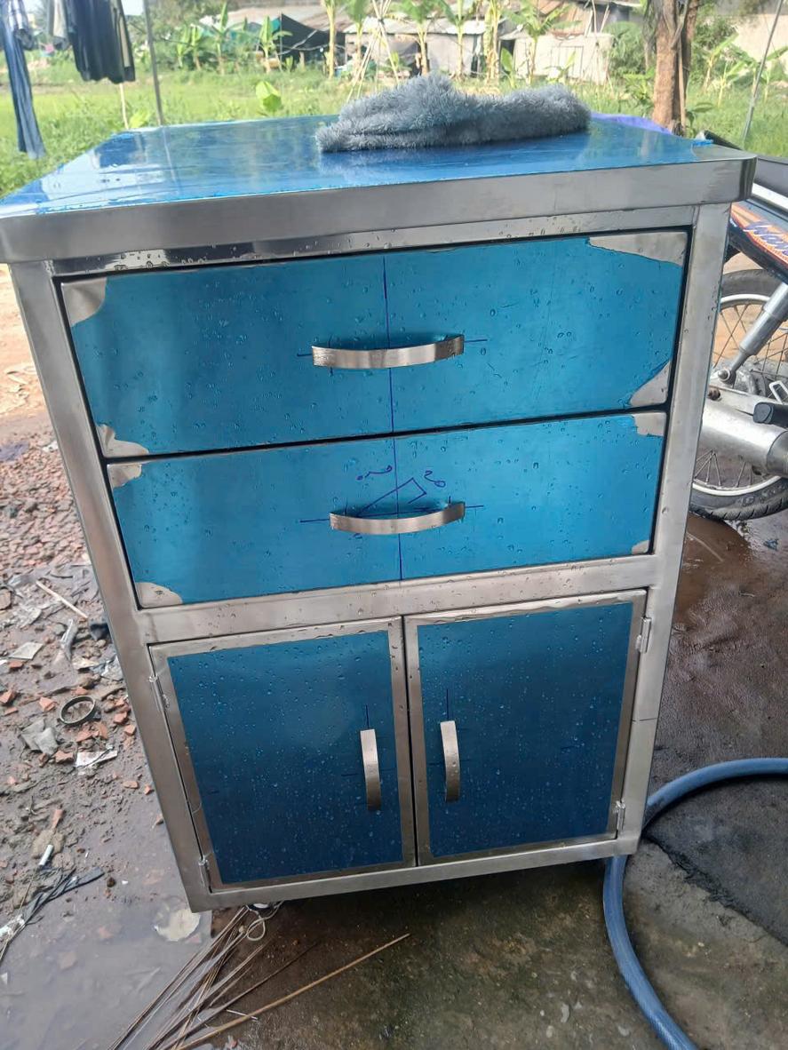 Hạng mục tủ inox 304 trong quá trình hoàn thiện - Dự án Anh Hoài - Cơ Khí Đại Việt