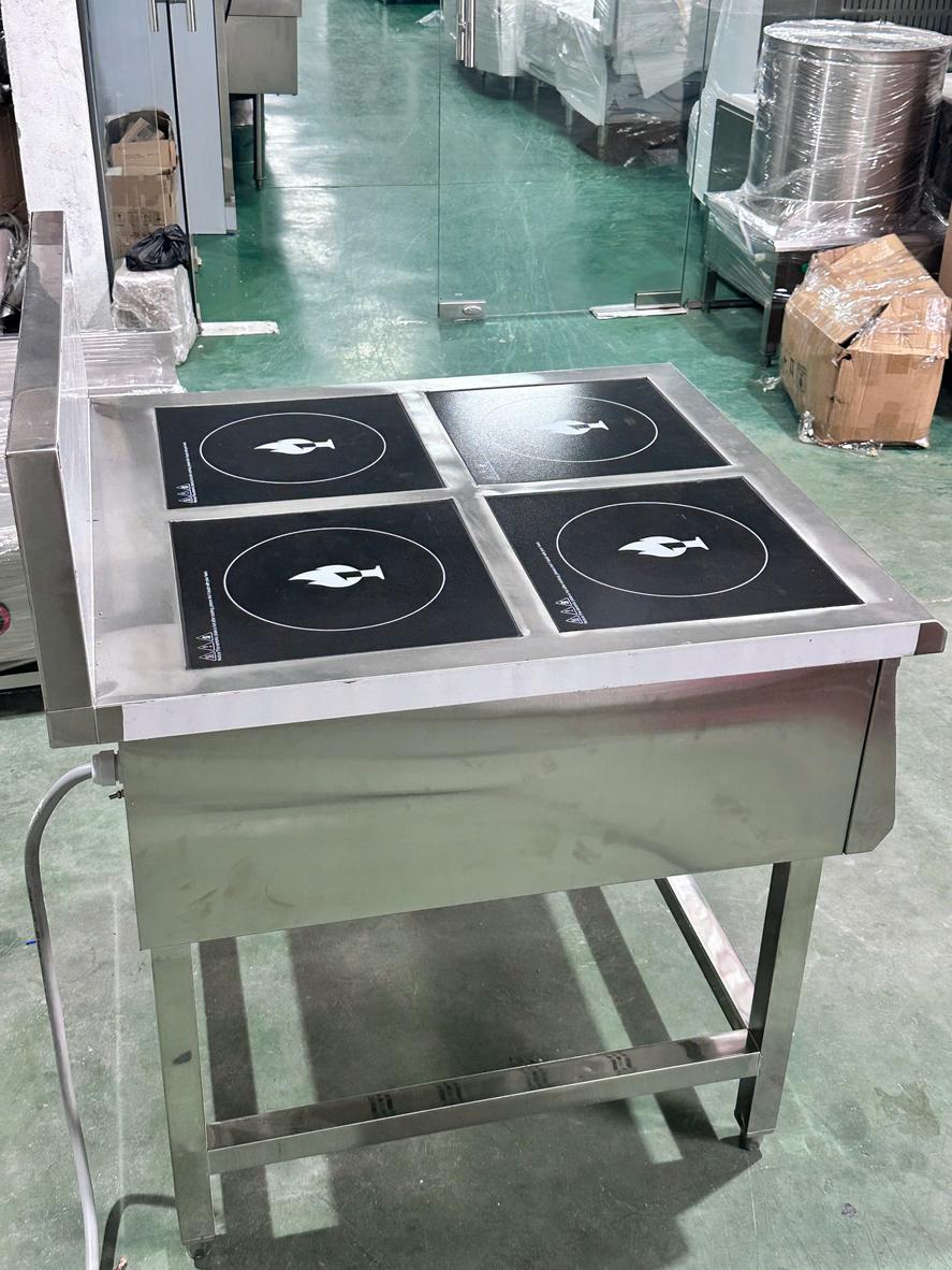 Độ phẳng, số lớp và độ dày đáy nồi quyết định hiệu suất và độ bền trên bếp từ công nghiệp.