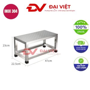 bậc tam cấp inox 1 bậc 47x22x23cm