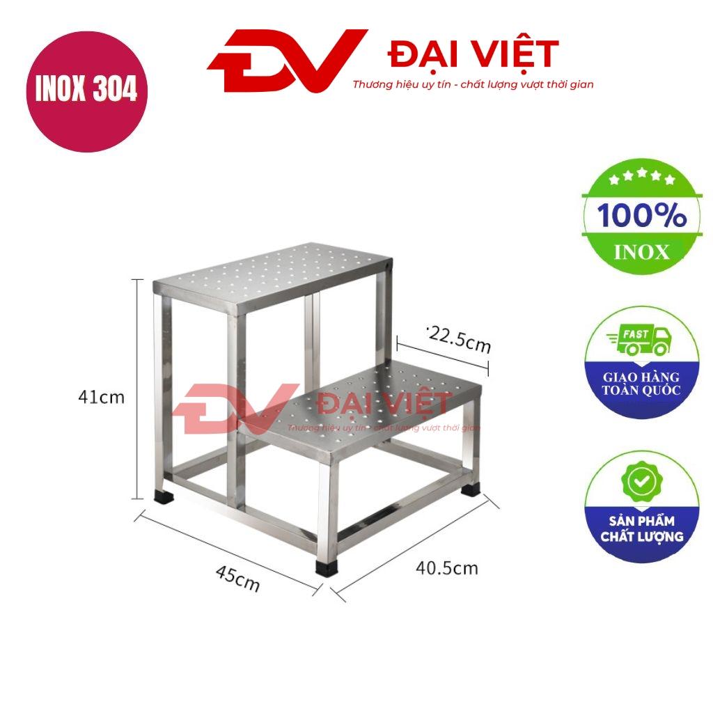 bậc tam cấp inox 2 bậc 40x45x41cm