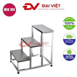 bậc tam cấp inox 3 bậc 40x67x60cm
