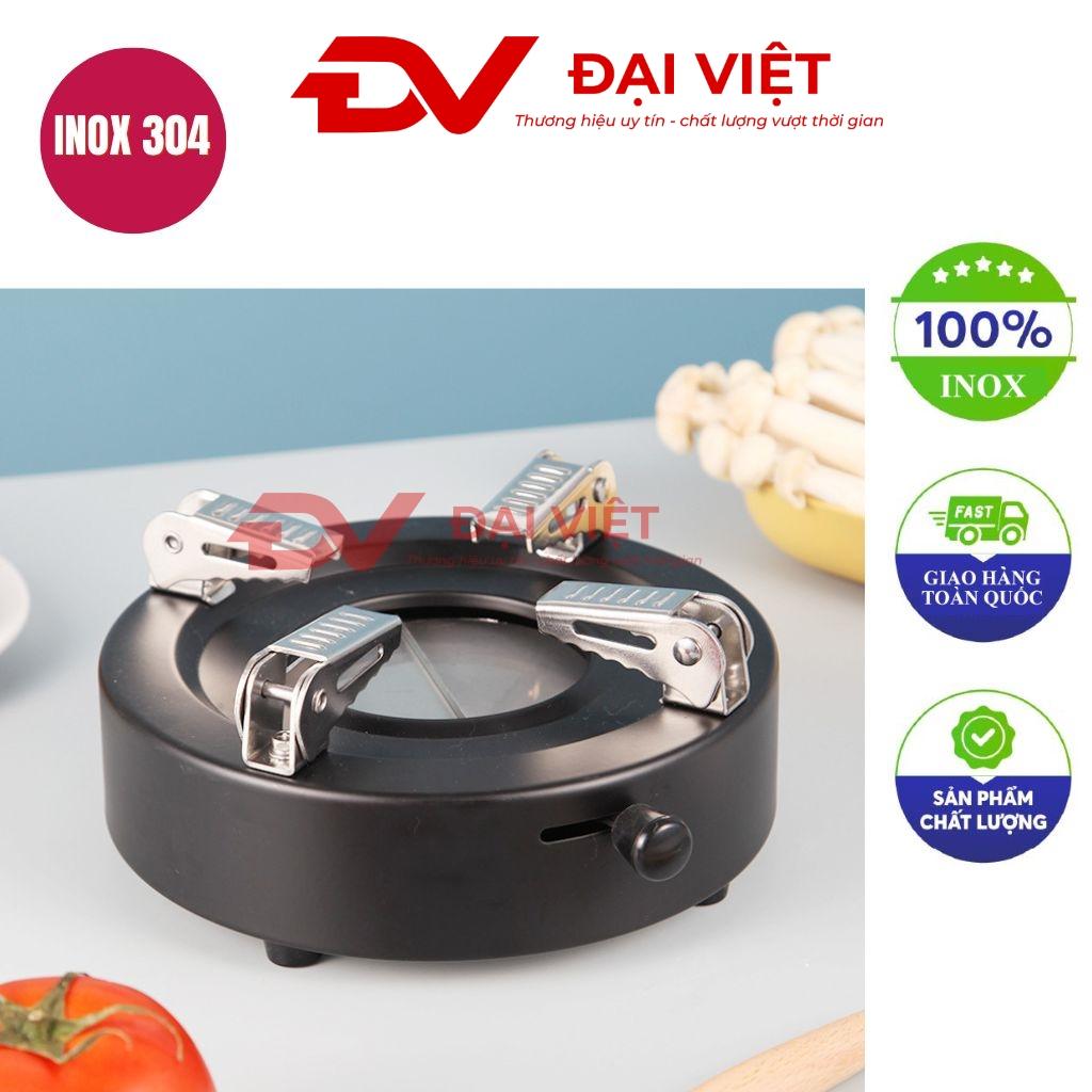bếp cồn inox tròn màu đen 18cm