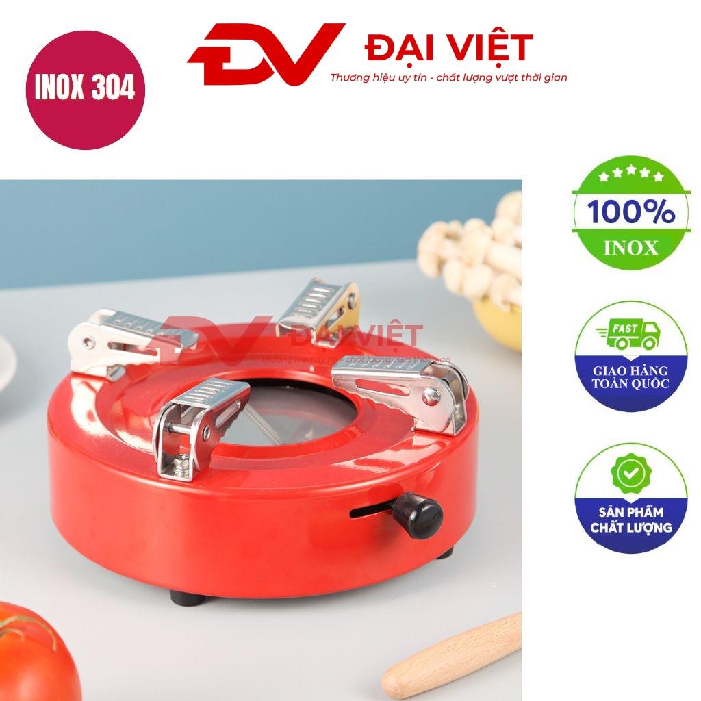 bếp cồn inox tròn màu đỏ 18cm