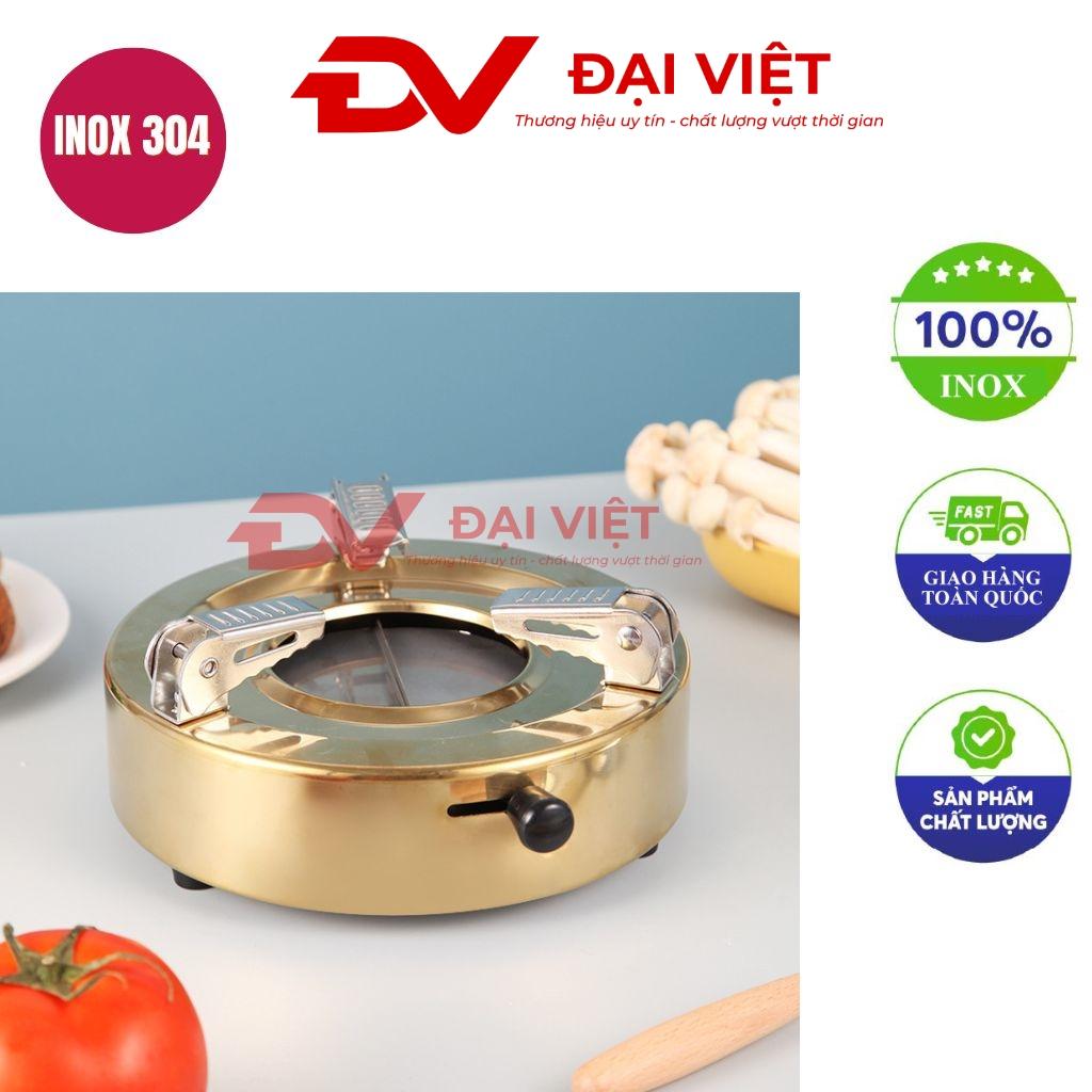 bếp cồn inox tròn màu vàng 18cm