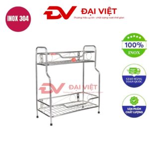 kệ gia vị 2 tầng chân ống 12x12x60cm