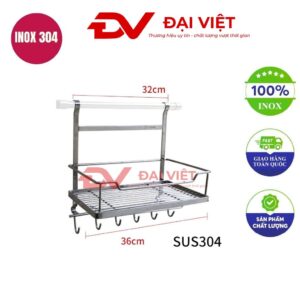 kệ inox 1 tầng treo tường 36cm