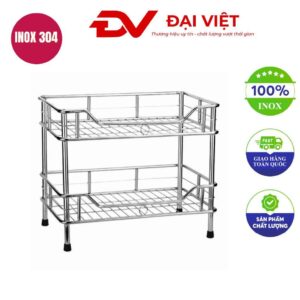kệ inox 2 tầng có chân