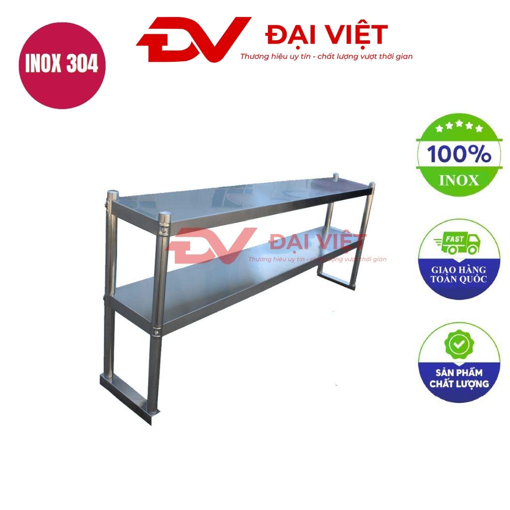 kệ inox 2 tầng mặt phẳng 1000x260x630mm