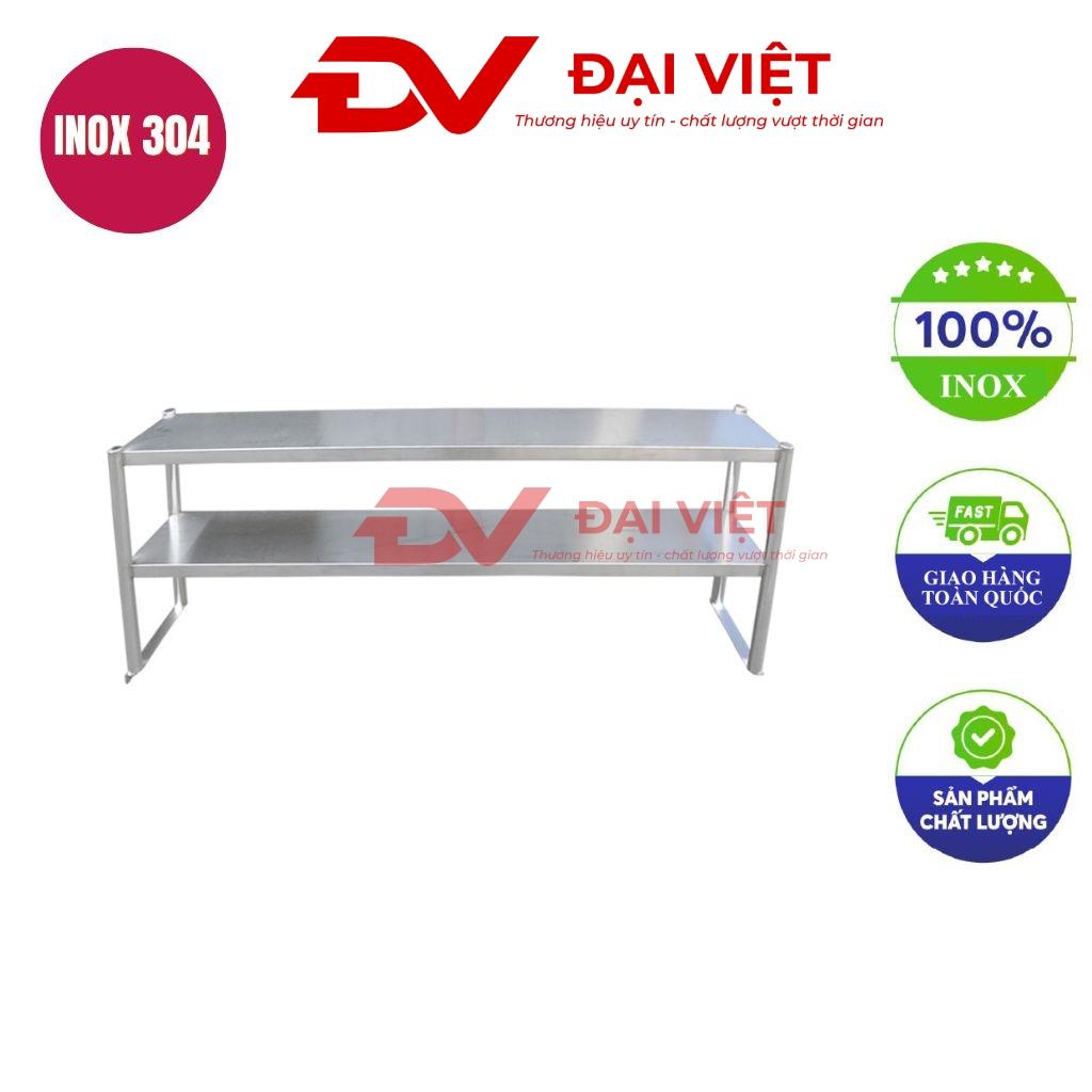 kệ inox 2 tầng mặt phẳng 800x260x830mm