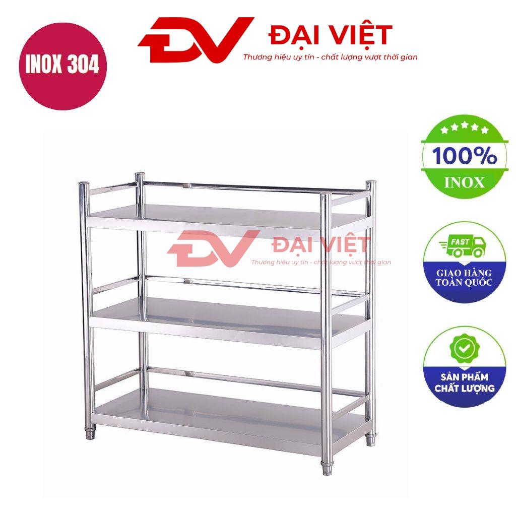 kệ inox 3 tầng mặt phẳng 1000x360x1230mm
