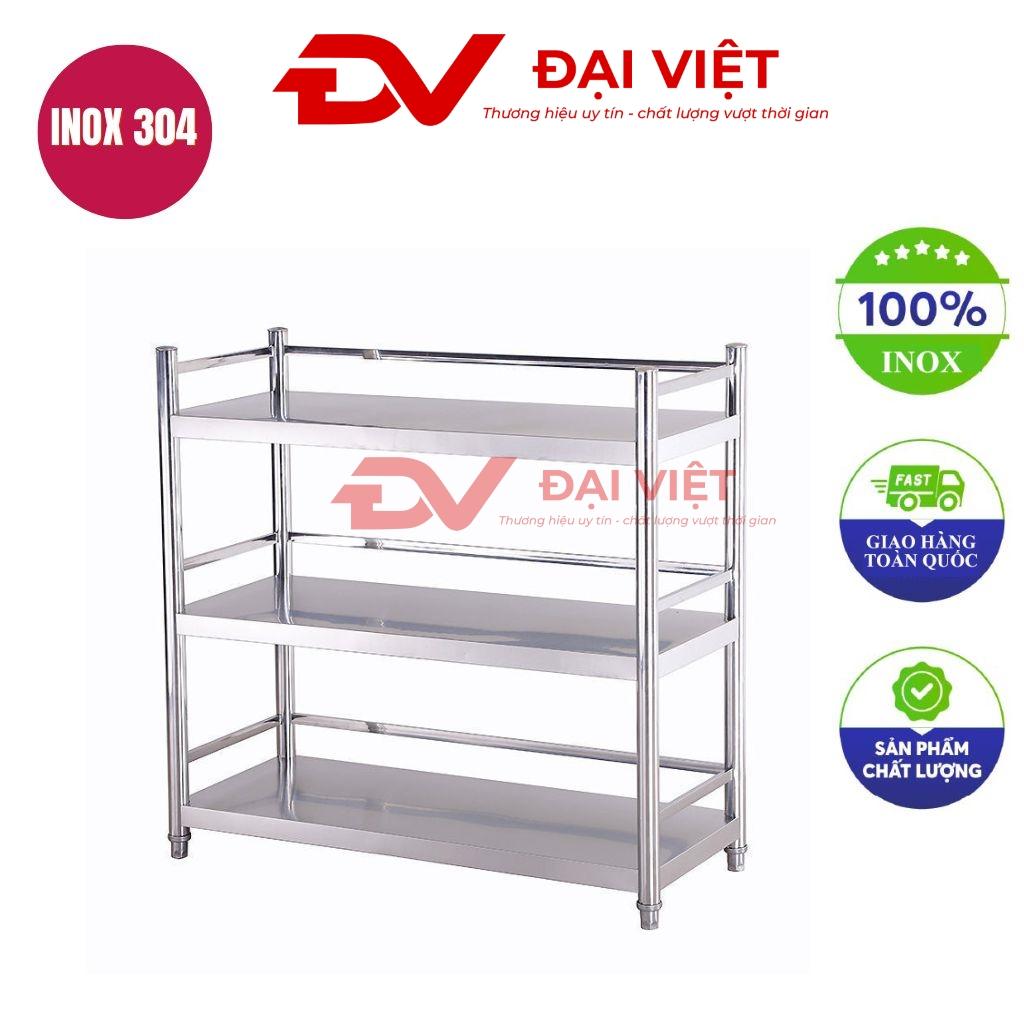 kệ inox 3 tầng mặt phẳng 1200x360x1230mm