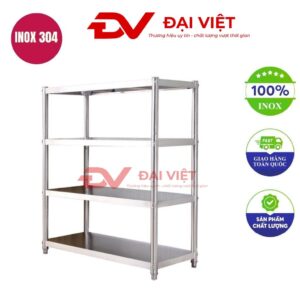 kệ inox 4 tầng 1200x500x1500mm