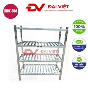 kệ inox 4 tầng 1800x500x1500mm