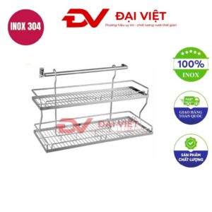 kệ inox gác bồn rửa chén 2 tầng 30x80x87cm