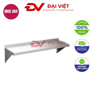 kệ phẳng inox 1 tầng treo tường 800x300x400mm