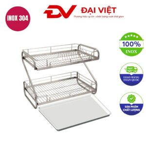 kệ úp chén inox có khay hứng nước