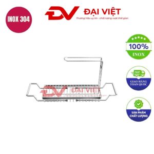 kệ úp chén inox trên bồn rửa 1 tầng 30x52x87cm