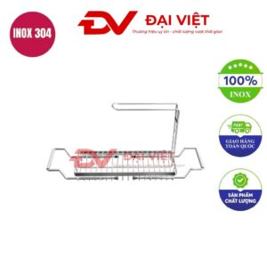 kệ úp chén inox trên bồn rửa 1 tầng 30x52x97cm
