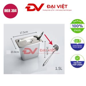 khay đựng gia vị inox 17.5x10.8x14.5cm