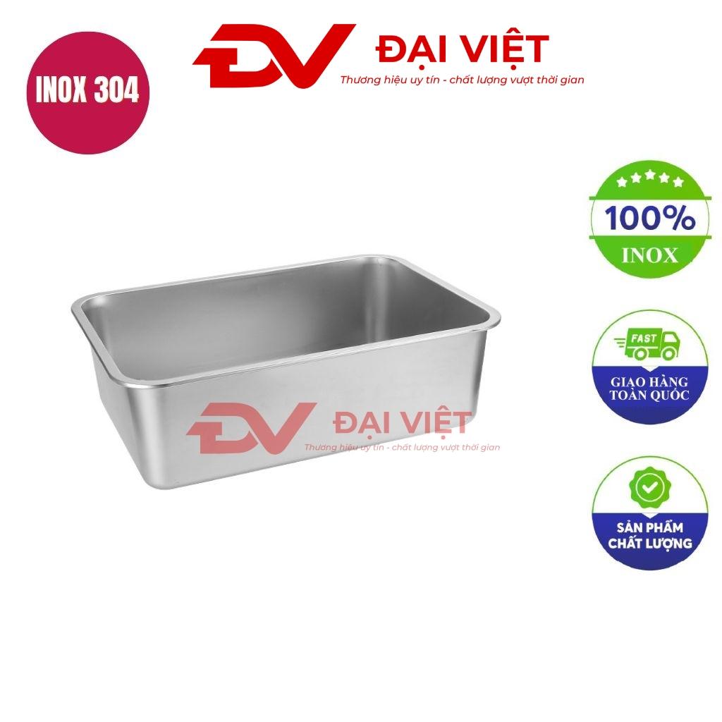 khay inox chữ nhật 23x17x3cm