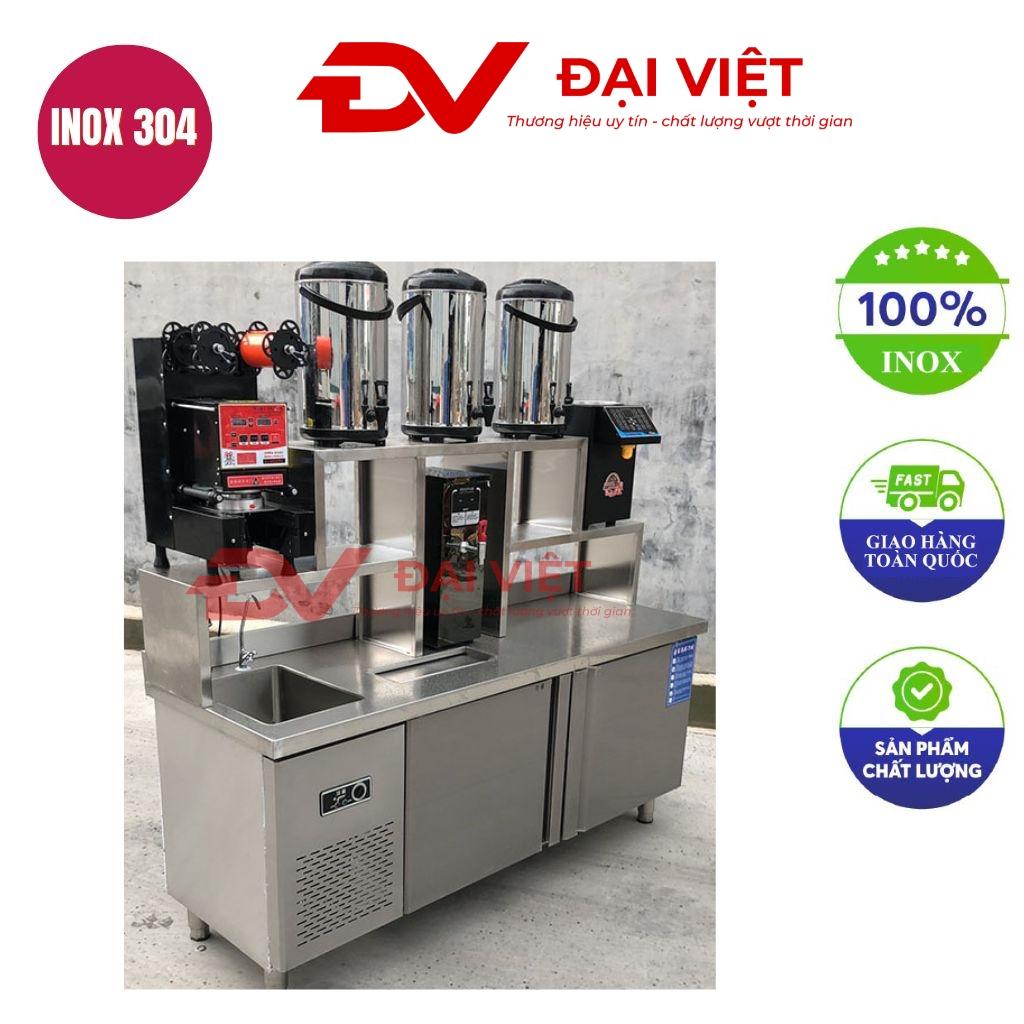 Quầy pha chế cafe inox 2000x700x800mm