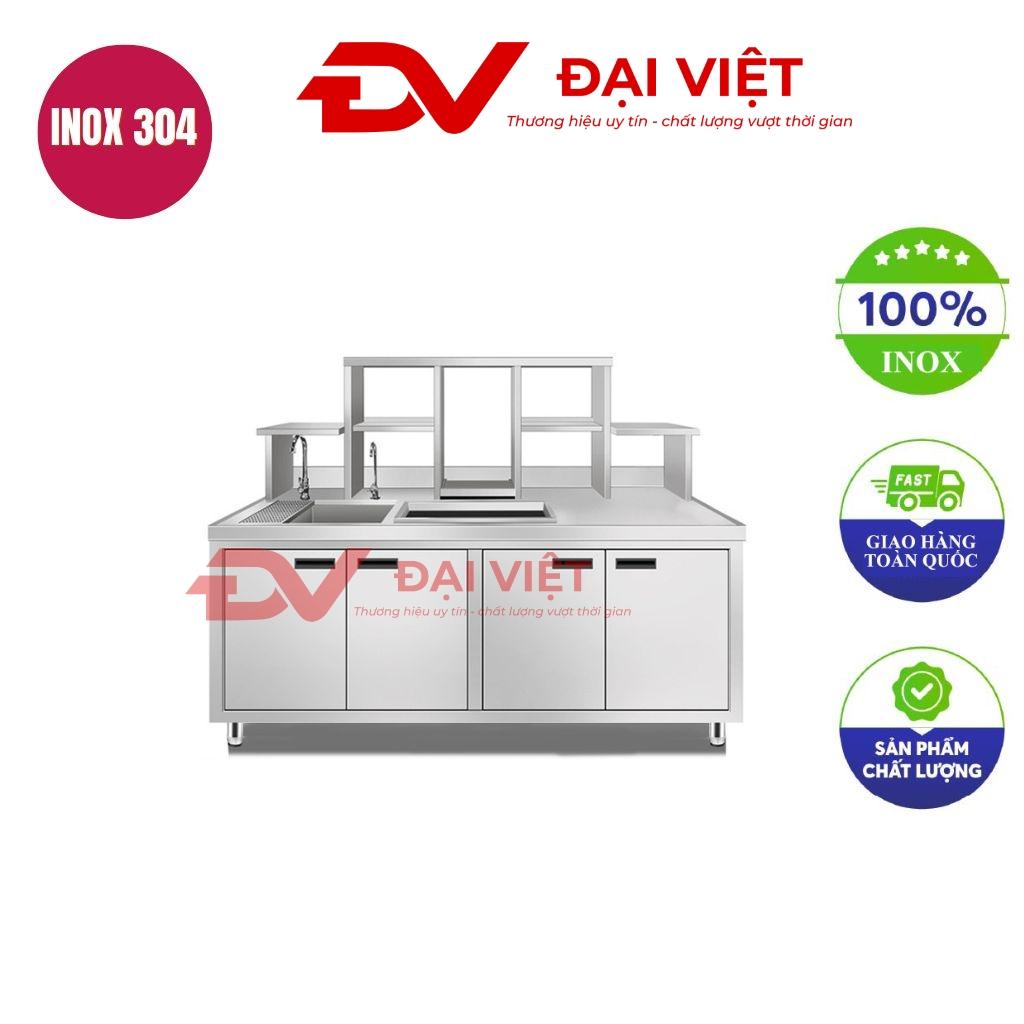 Quầy pha chế inox 1200x700x1400mm