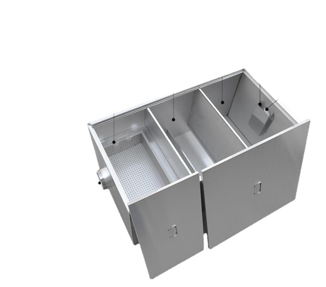 Bảng thông số kỹ thuật chi tiết của model bể tách mỡ 1900L.
