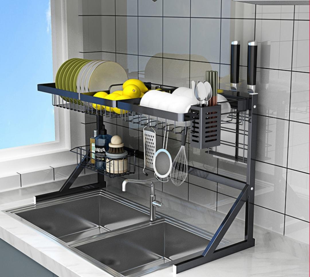 Bảng thông số kỹ thuật kệ inox gác bồn 2 tầng 30x80x107cm.