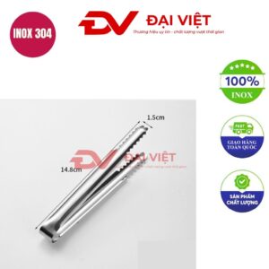 kẹp gắp đá inox 14.8cm