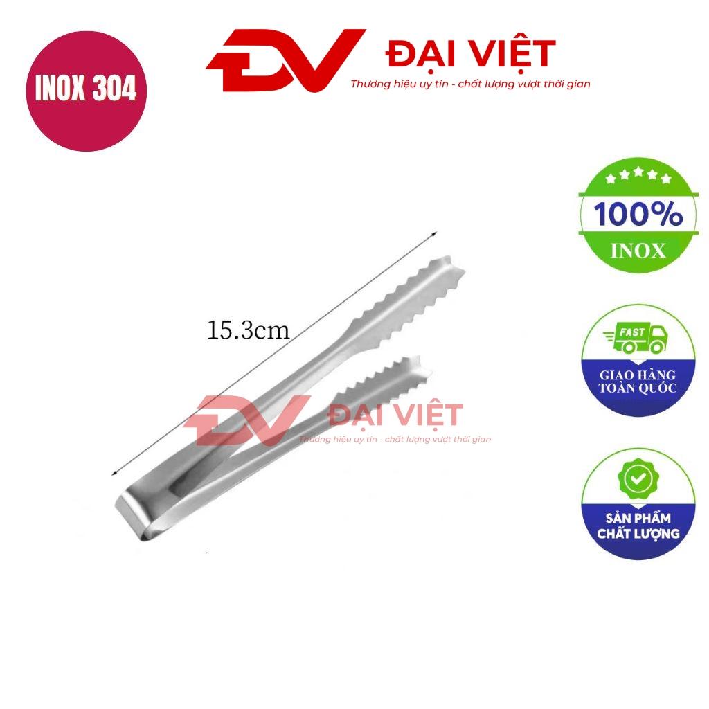 kẹp gắp đá inox 15.3cm