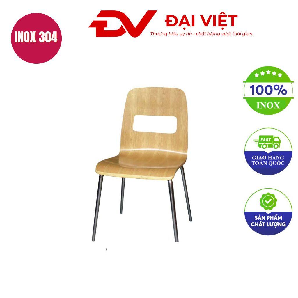 Ghế cafe chân inox lưng gỗ DV03