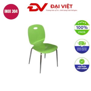 Ghế cafe chân inox lưng gỗ DV04