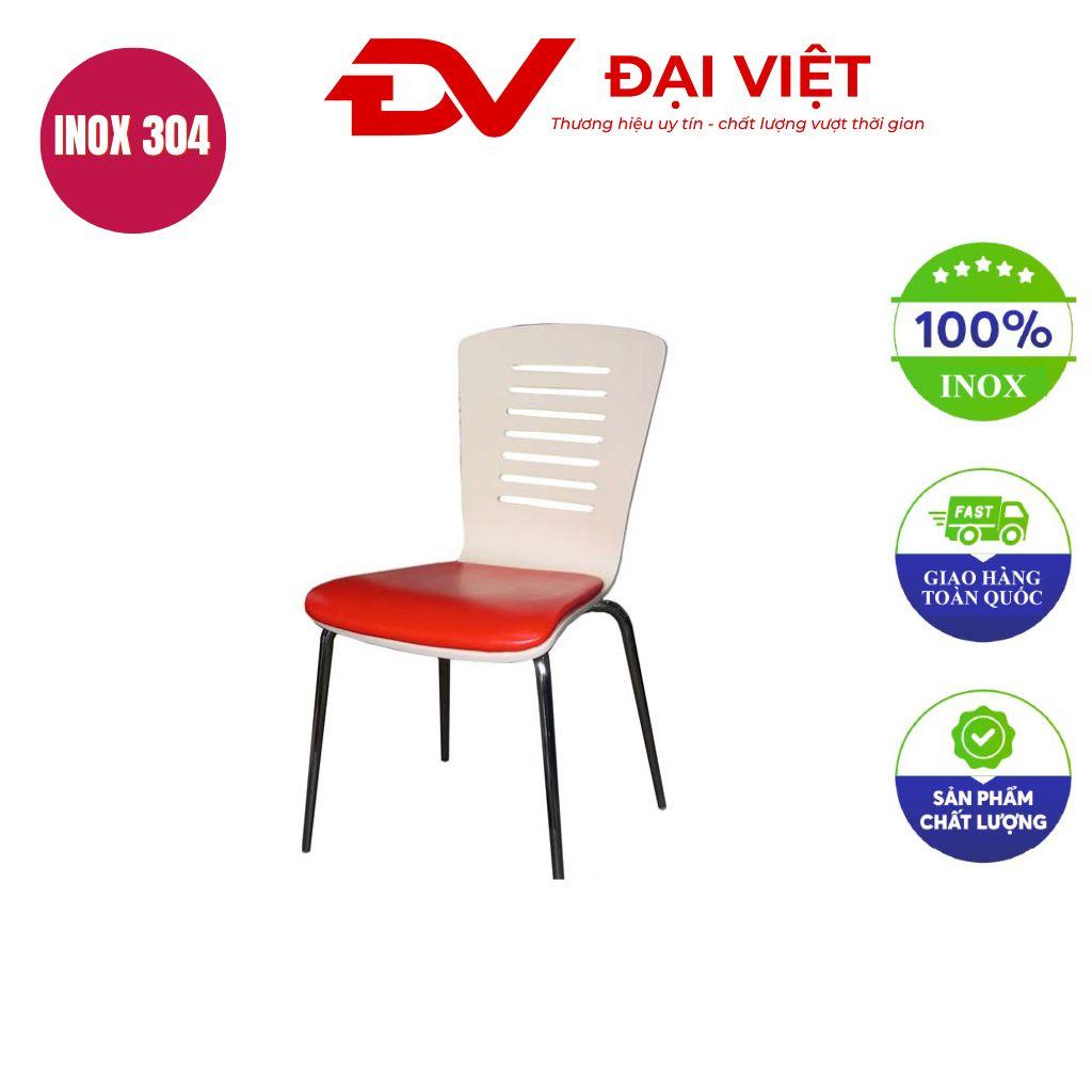 Ghế cafe chân inox lưng gỗ DV07