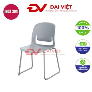 ghế cafe chân inox uốn cong GC02