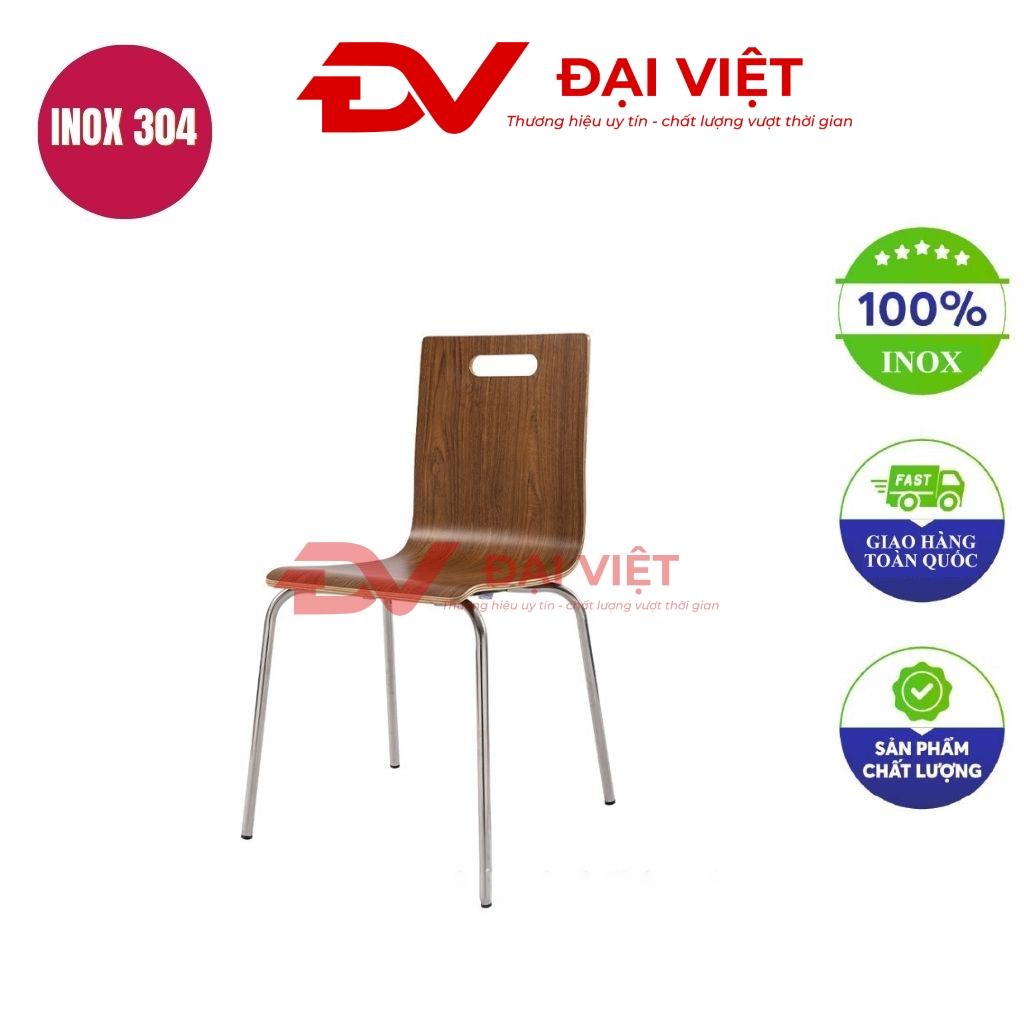 ghế cafe chân inox uốn cong GC22