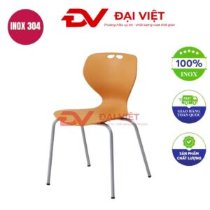 ghế cafe chân inox uốn cong GC30