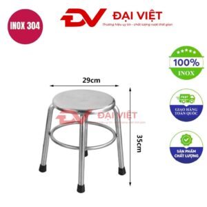 ghế đẩu inox 29x35cm
