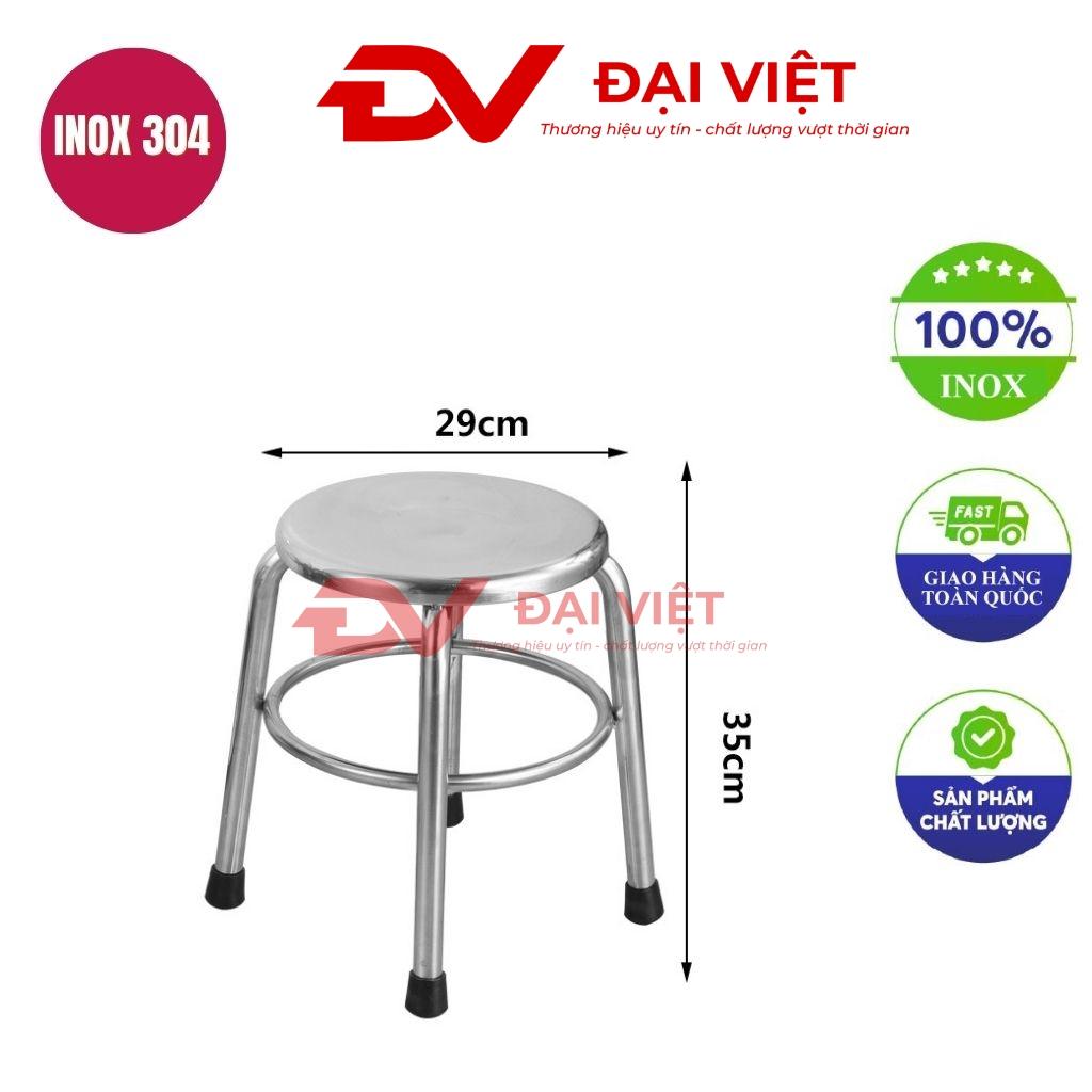 ghế đẩu inox 29x35cm