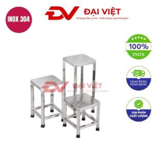 ghế đẩu inox vuông 29x29x65cm