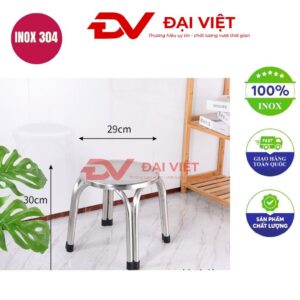 ghế đôn inox 29x30cm