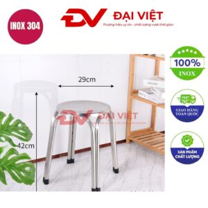 ghế đôn inox 29x42cm